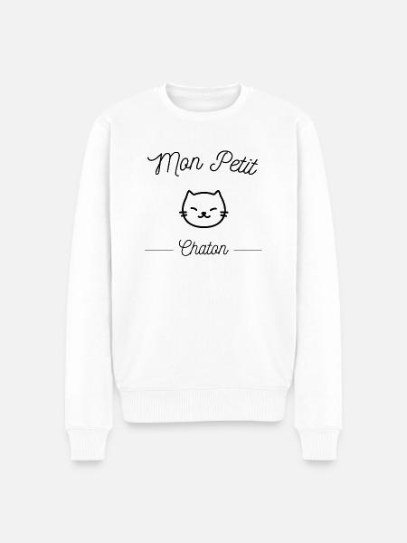 Mon petit chaton, surnom mignon - Pull Premium bio Homme - blanc