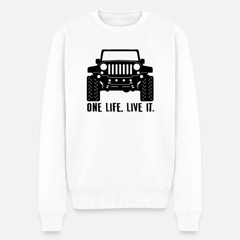 Jeep One Life, vivez-le - Pull Premium bio Homme - blanc