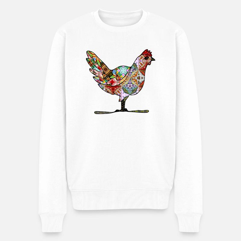 Poule - Pull Premium bio Homme - blanc