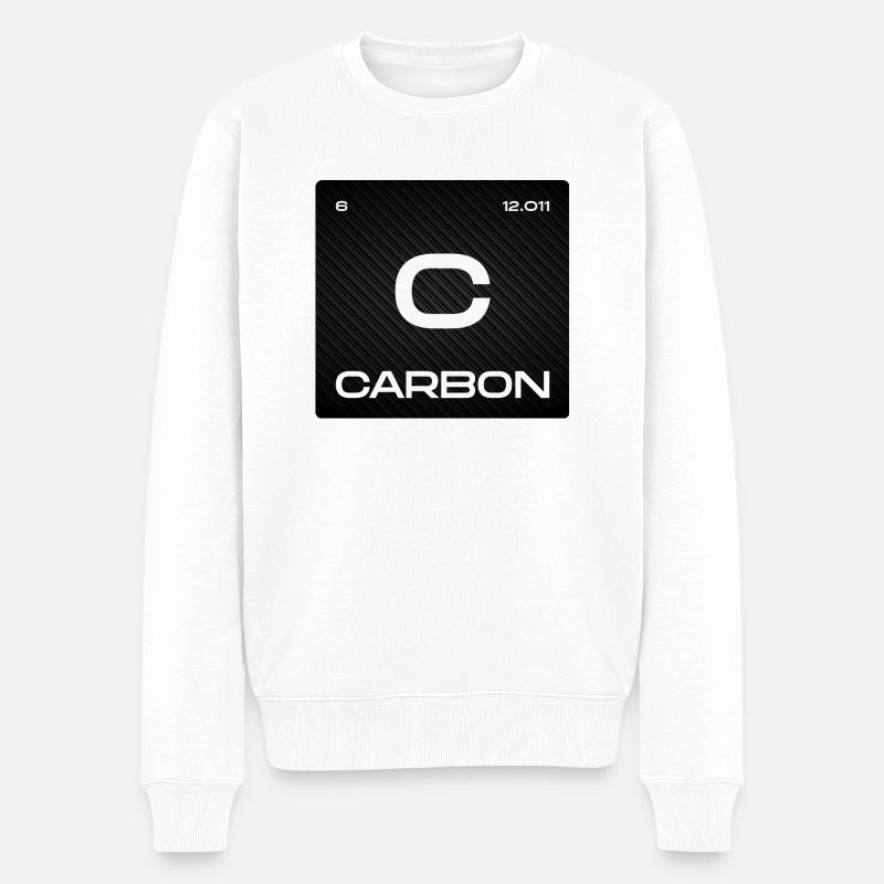 Carbon Element - Männer Premium Bio Pullover - Weiß