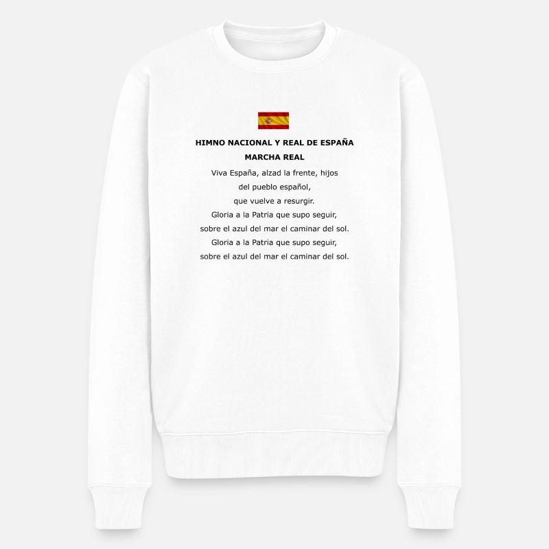 Himno nacional y real de España Marcha Real - Pull Premium bio Homme - blanc