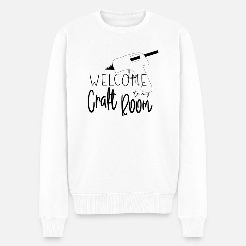 Bienvenue dans ma salle d’artisanat - Pull Premium bio Homme - blanc