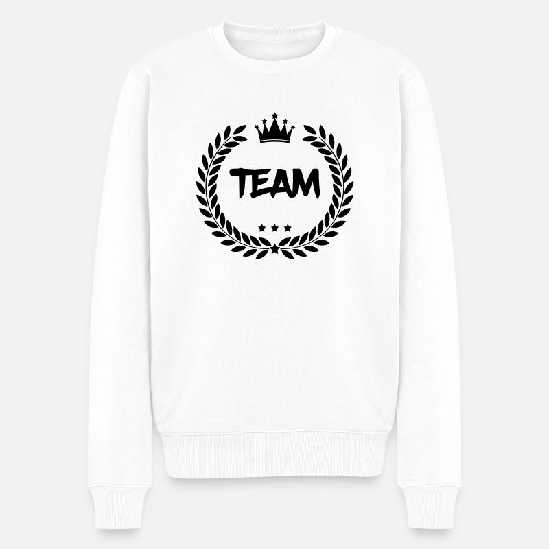 wappen team - Männer Premium Bio Pullover - Weiß