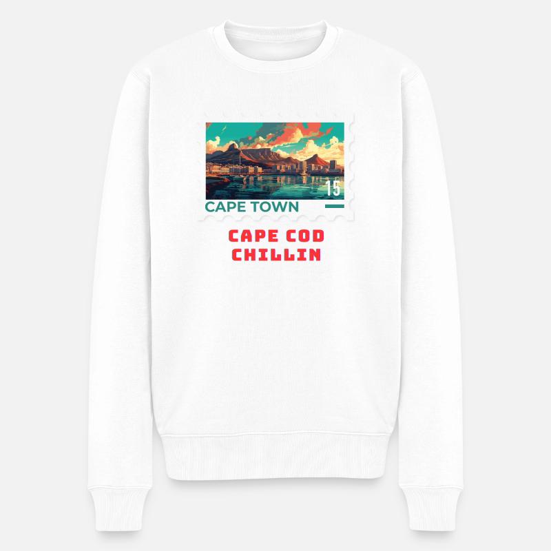 Kapstadt - Männer Premium Bio Pullover - Weiß