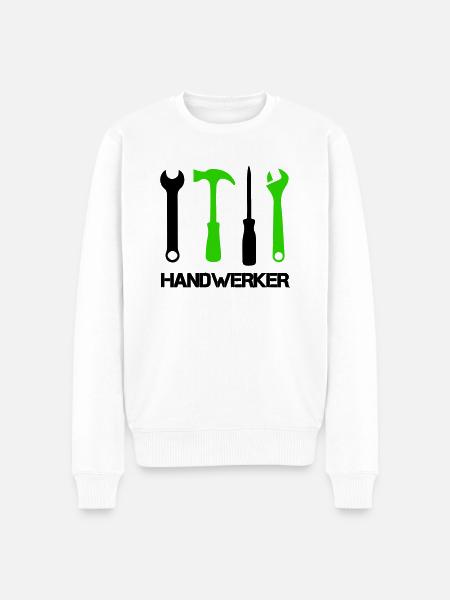 Tool Icons - Men's Premium Organic Jumper - white