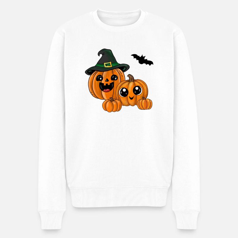 Citrouilles d’Halloween - Pull Premium bio Homme - blanc