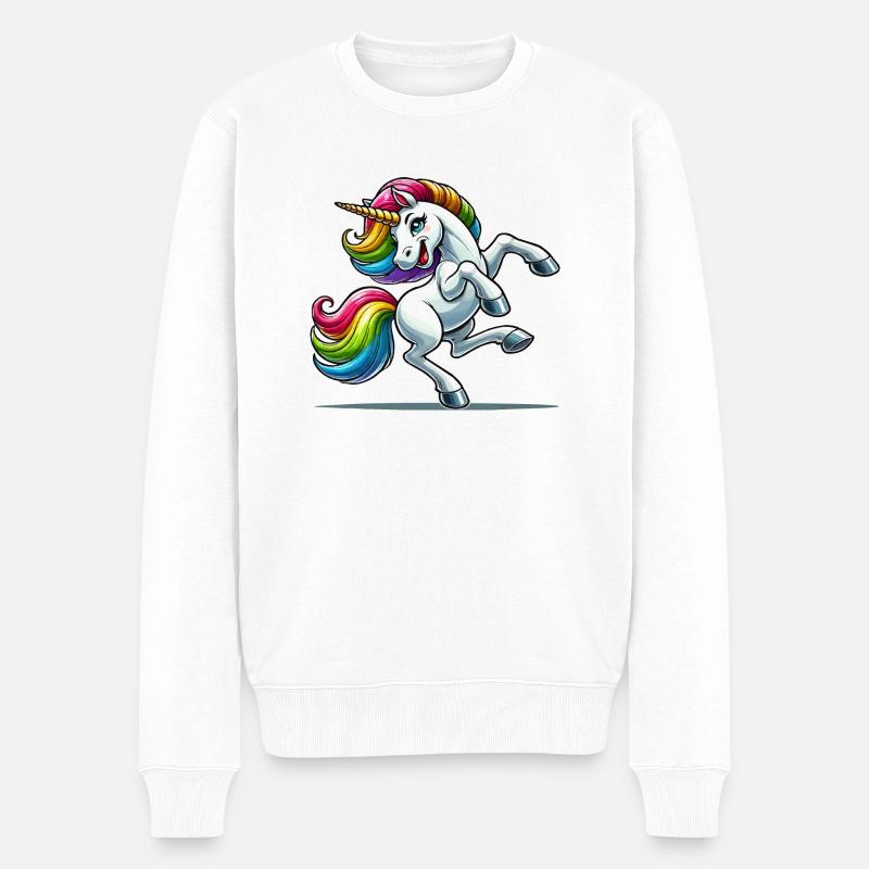 Licorne - Pull Premium bio Homme - blanc