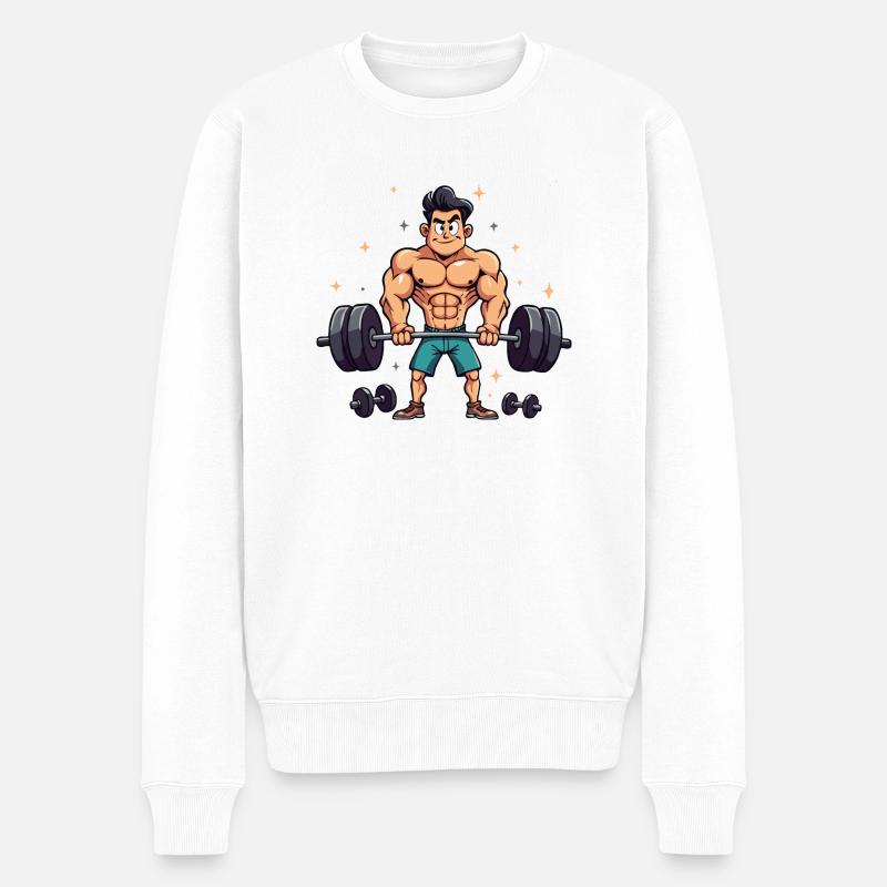 Le roi des haltères - Pull Premium bio Homme - blanc