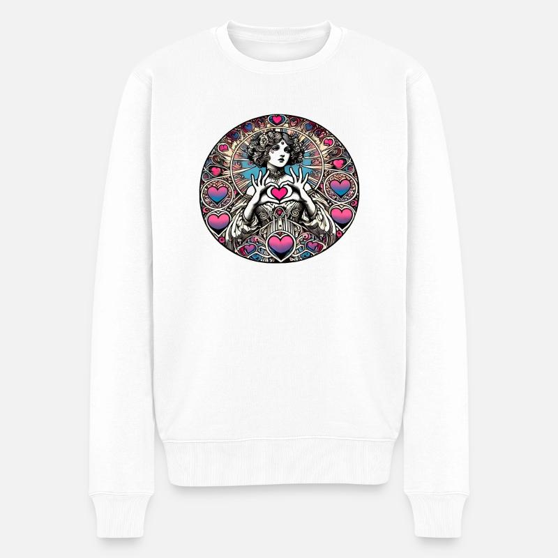 Déesse de la Saint-Valentin - Pull Premium bio Homme - blanc