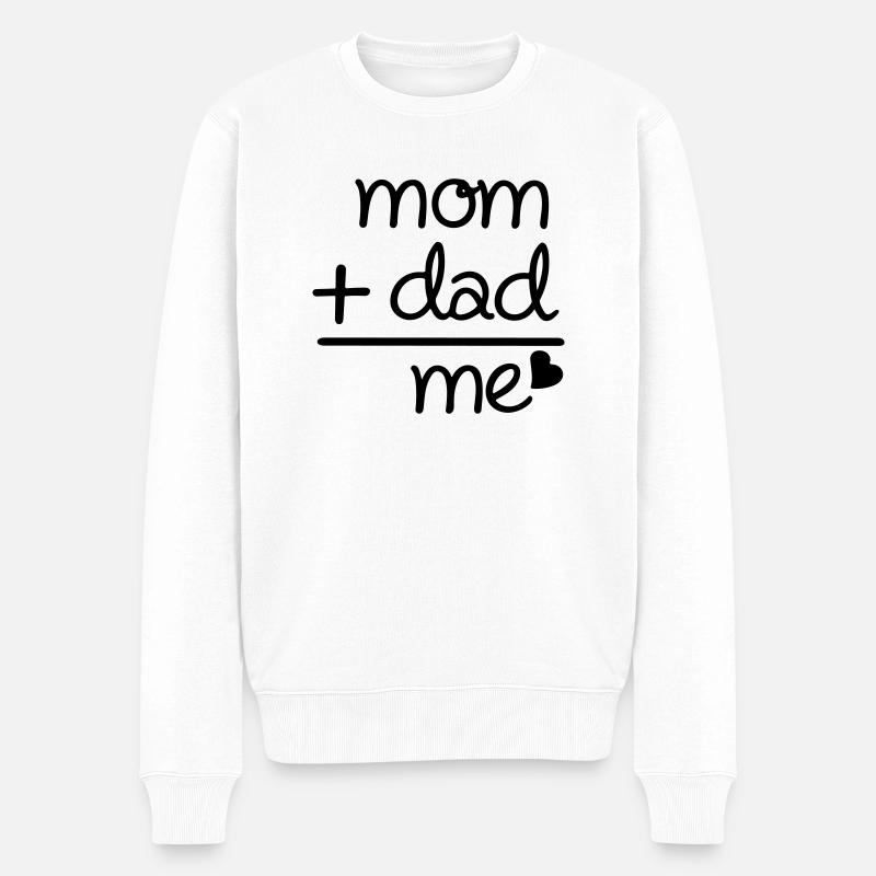 Mama Papa ich - Männer Premium Bio Pullover - Weiß