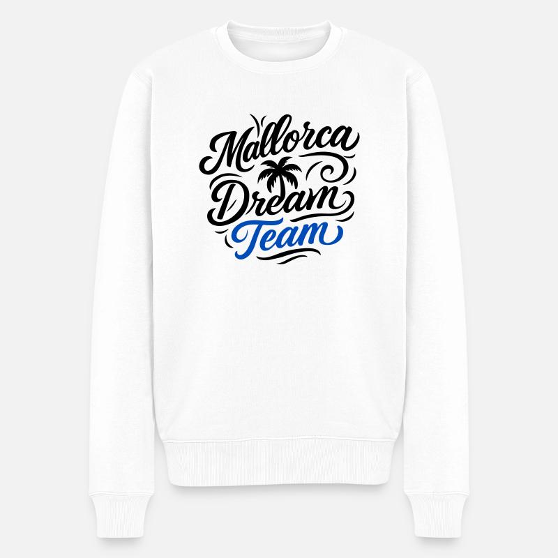 Mallorca Dream Team - Männer Premium Bio Pullover - Weiß
