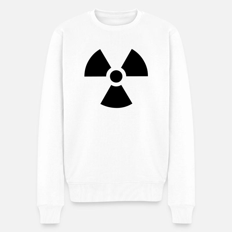 Atom - radioaktiv - Männer Premium Bio Pullover - Weiß
