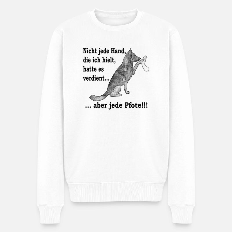 Aber jede Pfote M - Männer Premium Bio Pullover - Weiß