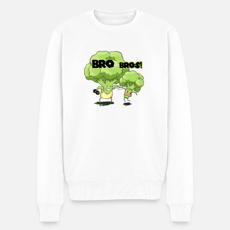 Bro Bros - Männer Premium Bio Pullover - Weiß