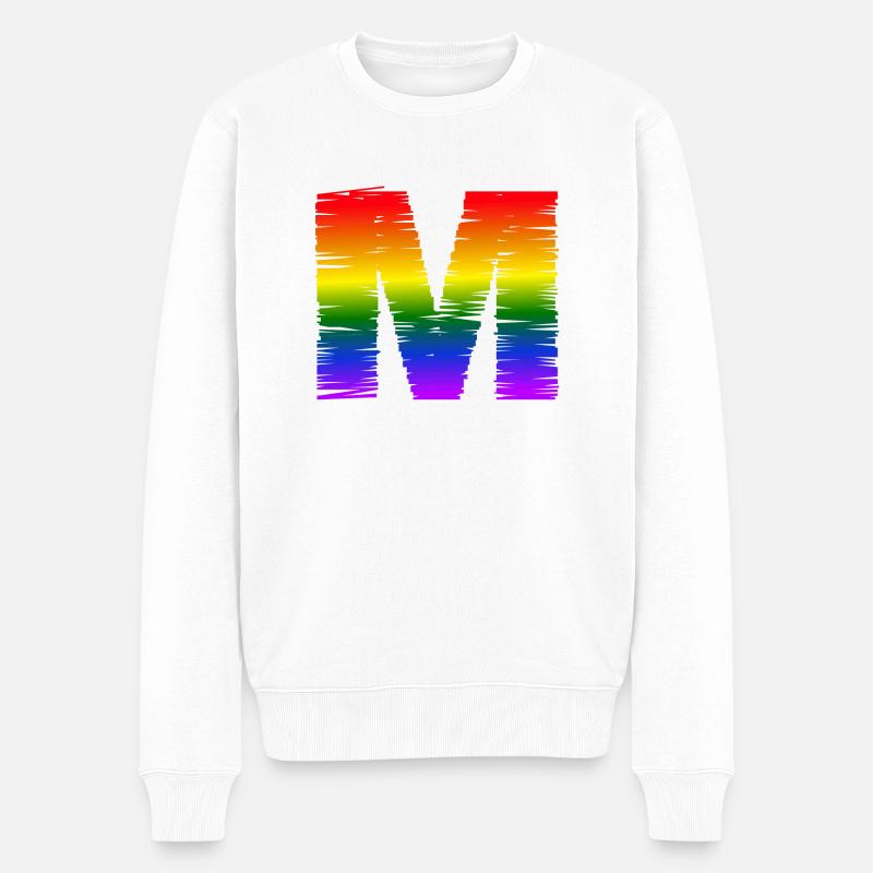 arc-en-M - Pull Premium bio Homme - blanc