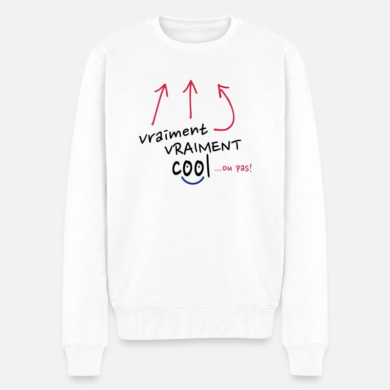 vraiment cool ou pas! - Pull Premium bio Homme - blanc
