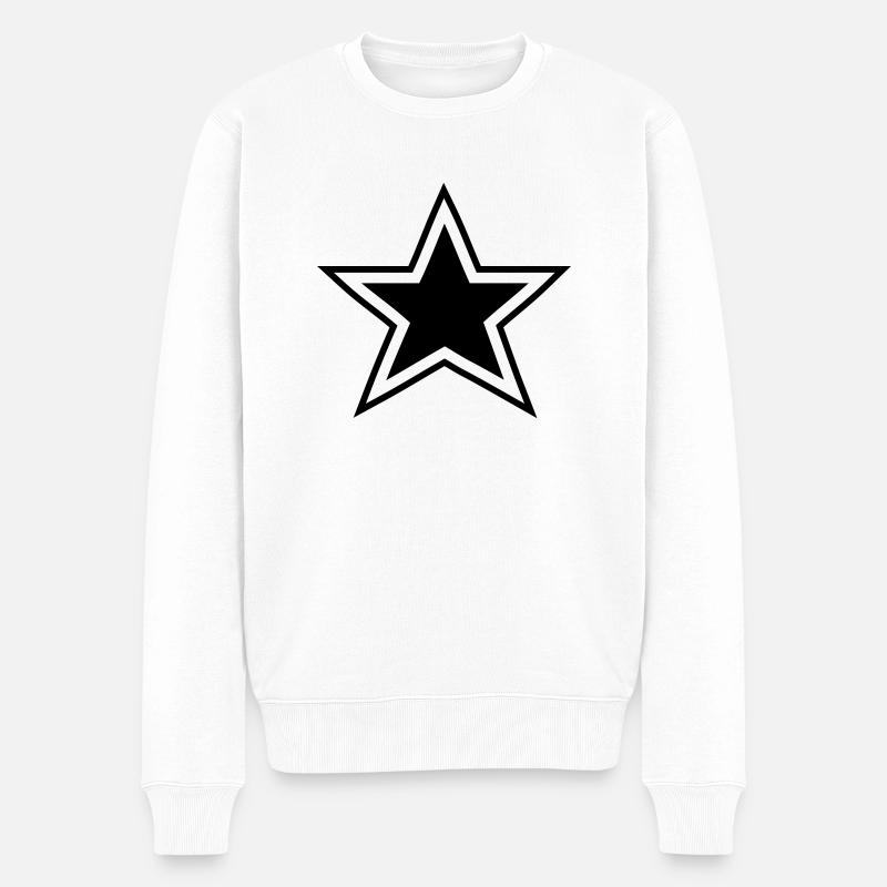 stern - Männer Premium Bio Pullover - Weiß