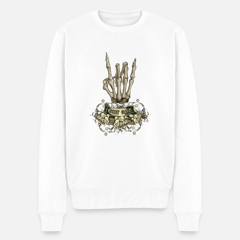 I dnt Pflege - Männer Premium Bio Pullover - Weiß