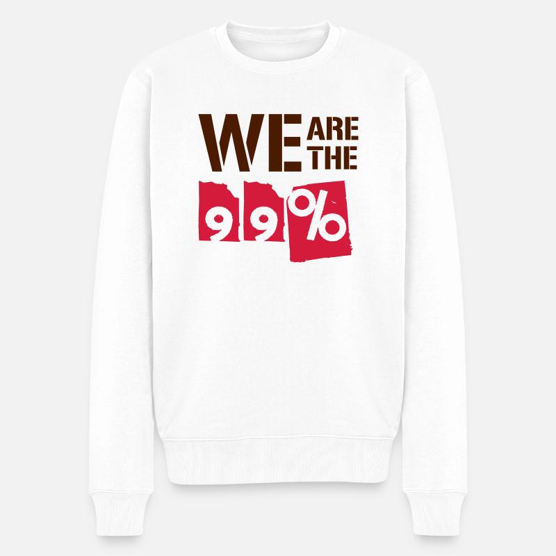 We are the 99 percent - Männer Premium Bio Pullover - Weiß