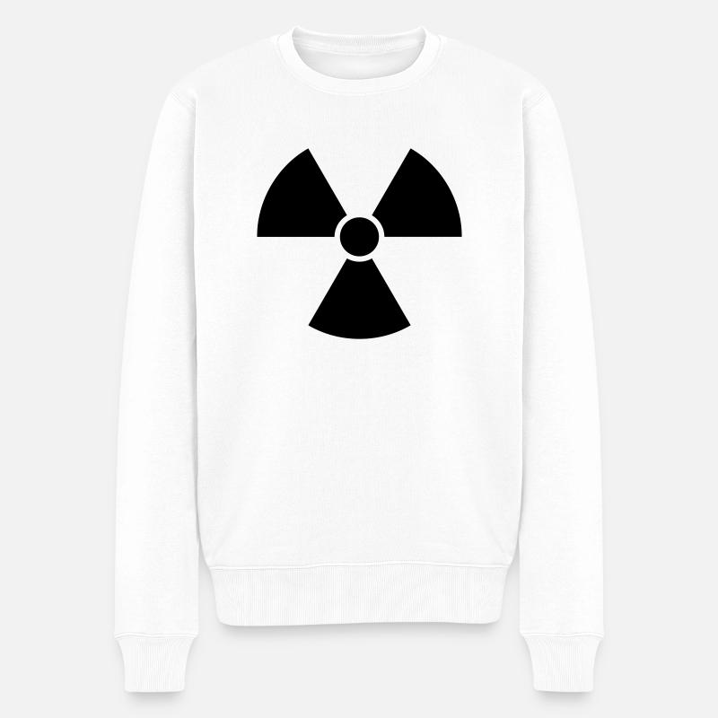 Atomkraft Logo - Männer Premium Bio Pullover - Weiß