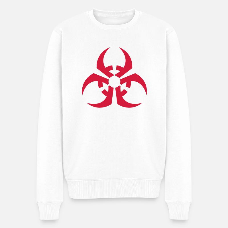 Biohazard__V001 - Männer Premium Bio Pullover - Weiß