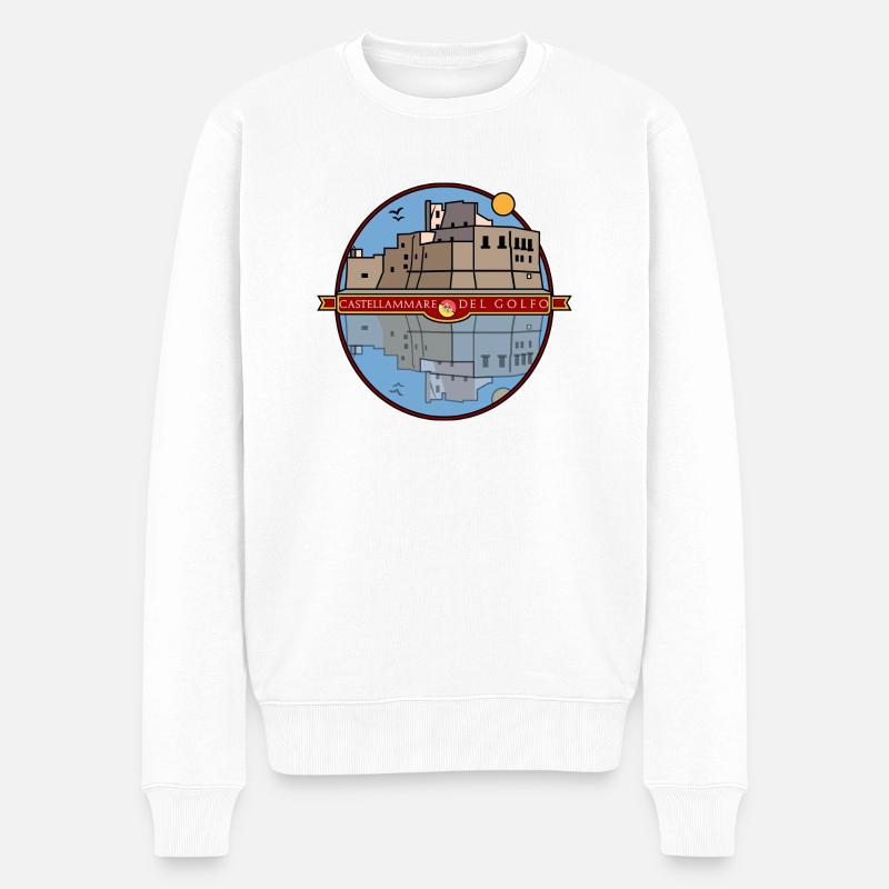 Castellammare del Golfo - Männer Premium Bio Pullover - Weiß