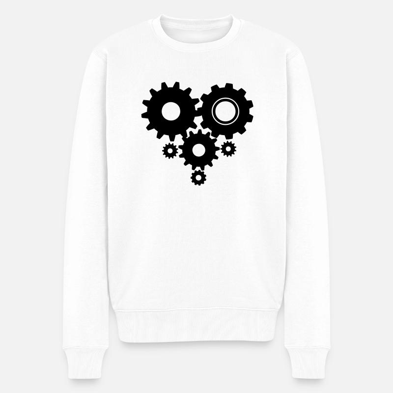 Love-Gears - Männer Premium Bio Pullover - Weiß