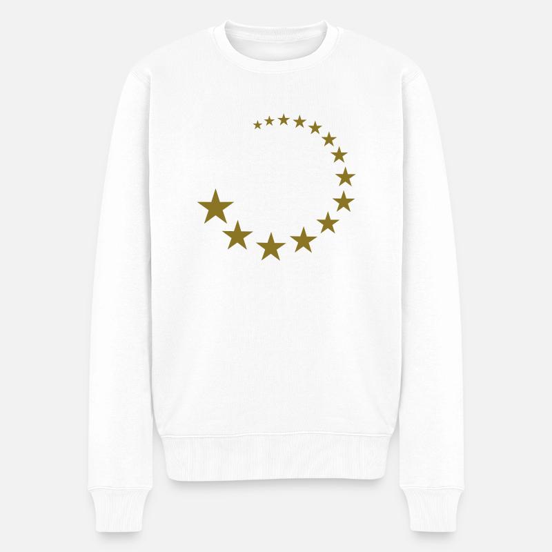 Stars - Männer Premium Bio Pullover - Weiß