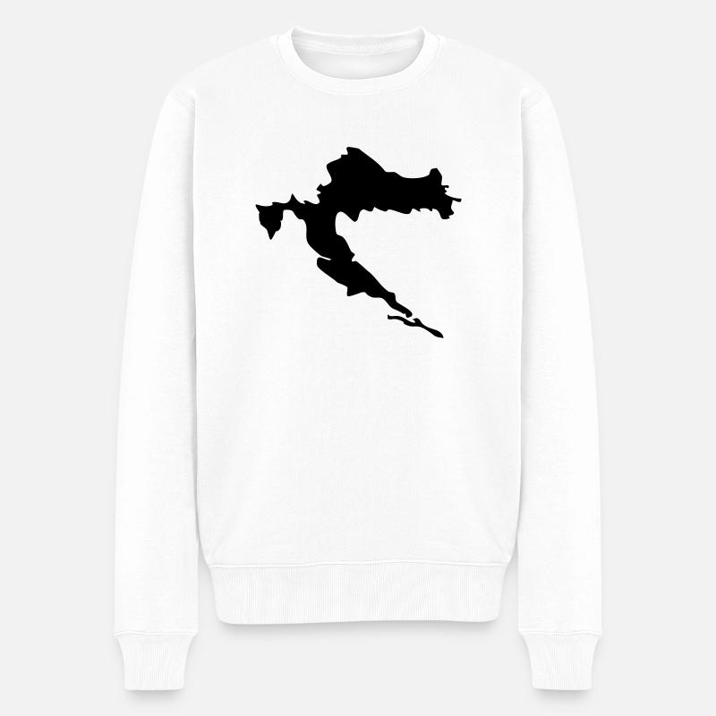 Croatia - Männer Premium Bio Pullover - Weiß