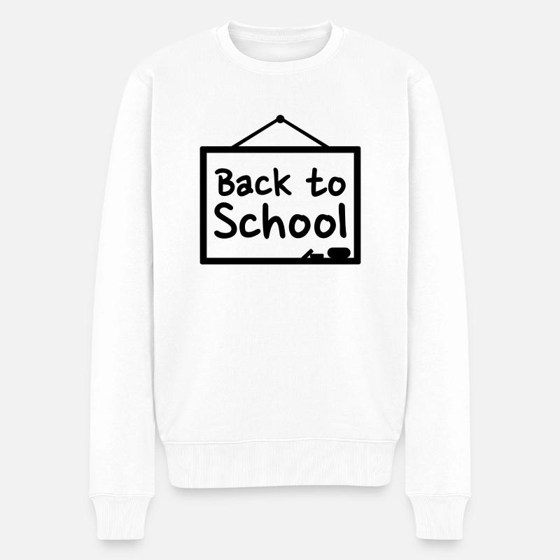 Back to School - Pull Premium bio Homme - blanc