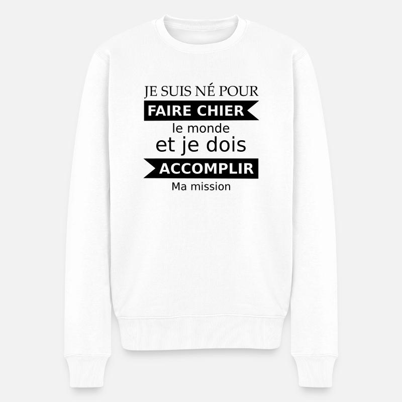 Faire chier - Pull Premium bio Homme - blanc