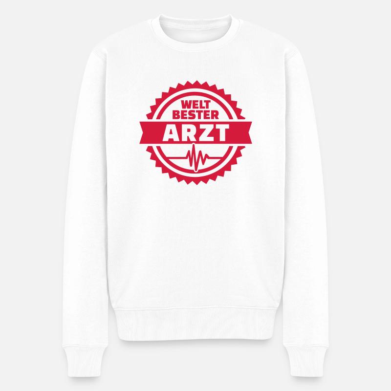 Arzt - Männer Premium Bio Pullover - Weiß