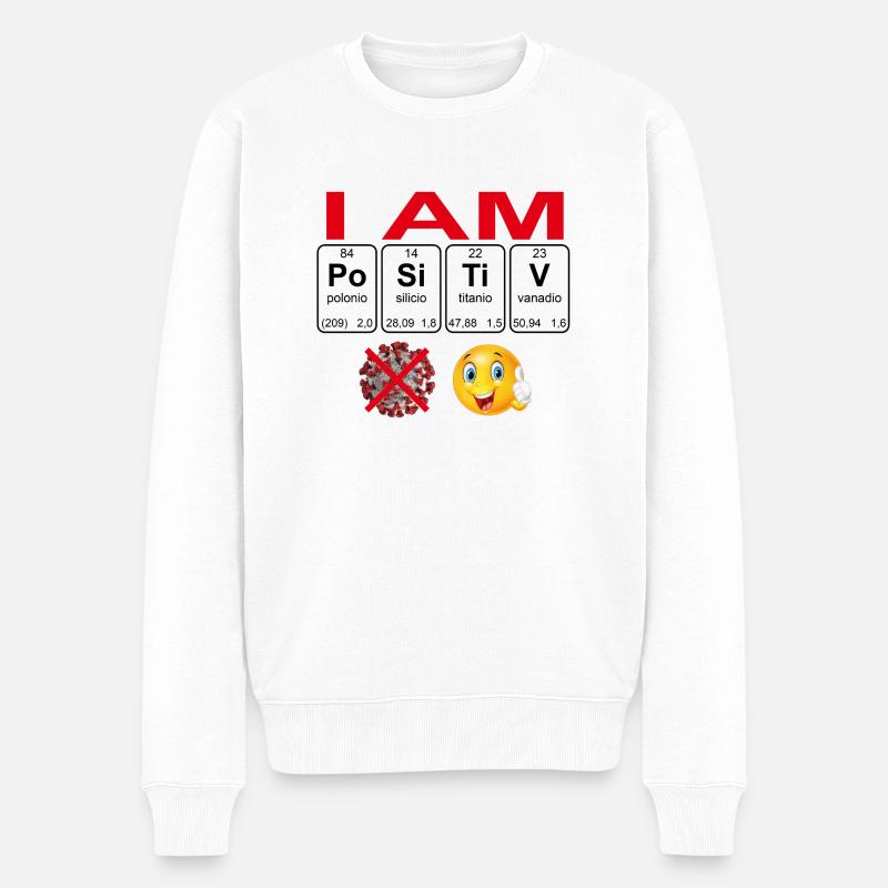 Je suis positif - Pull Premium bio Homme - blanc