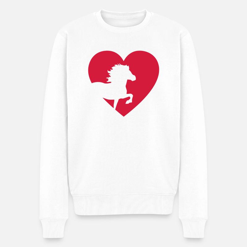 Cheval islandais - Pull Premium bio Homme - blanc