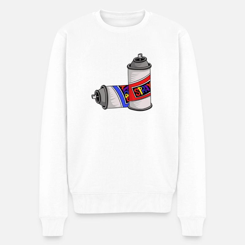 Spraydose Spray Sprayer Graffiti Soul Kunst Paint - Männer Premium Bio Pullover - Weiß