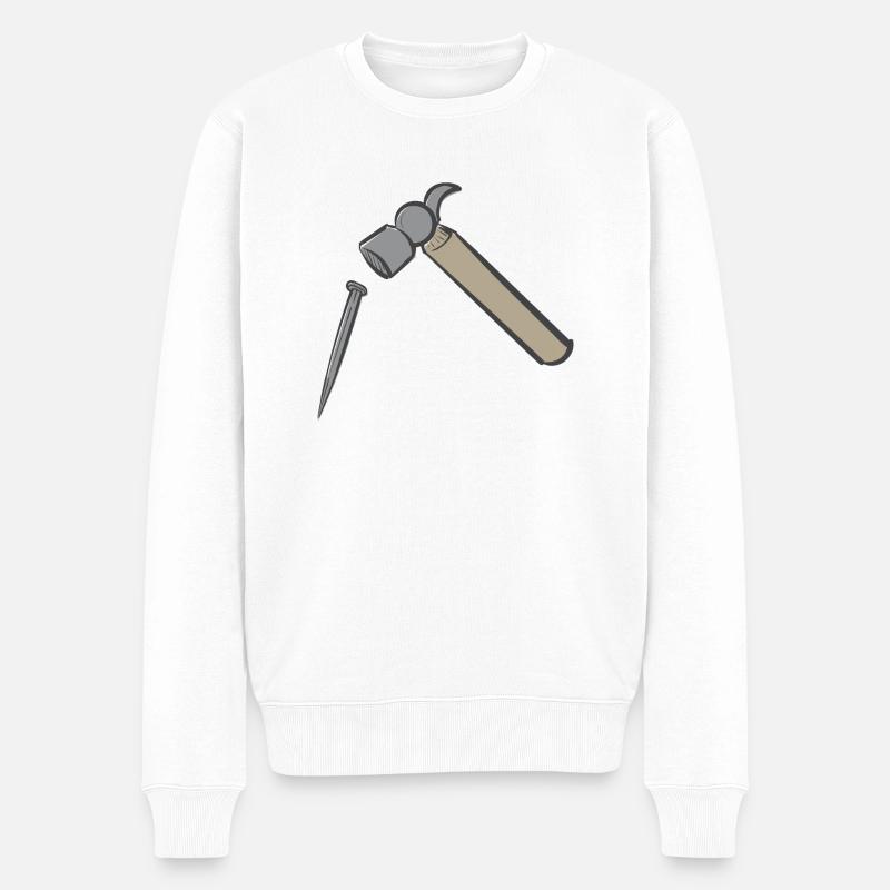 Marteau - Pull Premium bio Homme - blanc