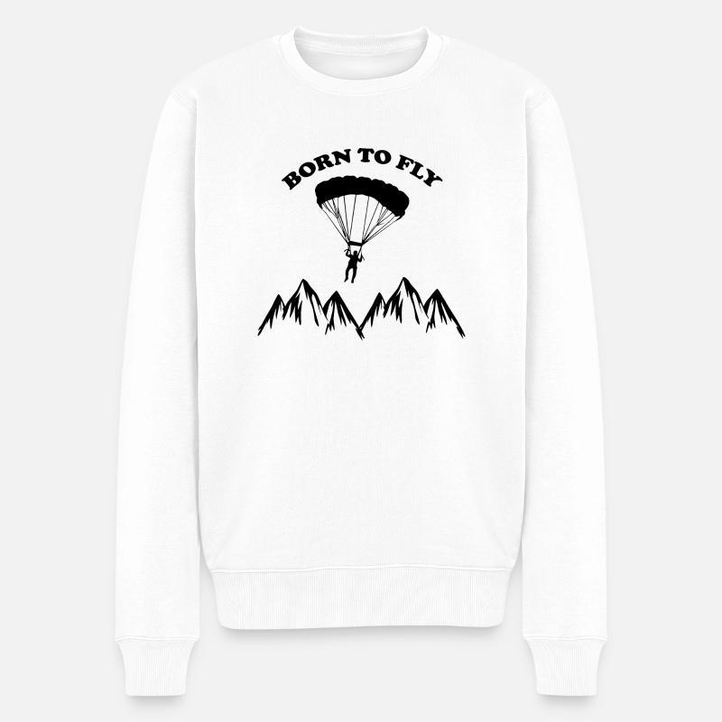 Paragliding - Pull Premium bio Homme - blanc