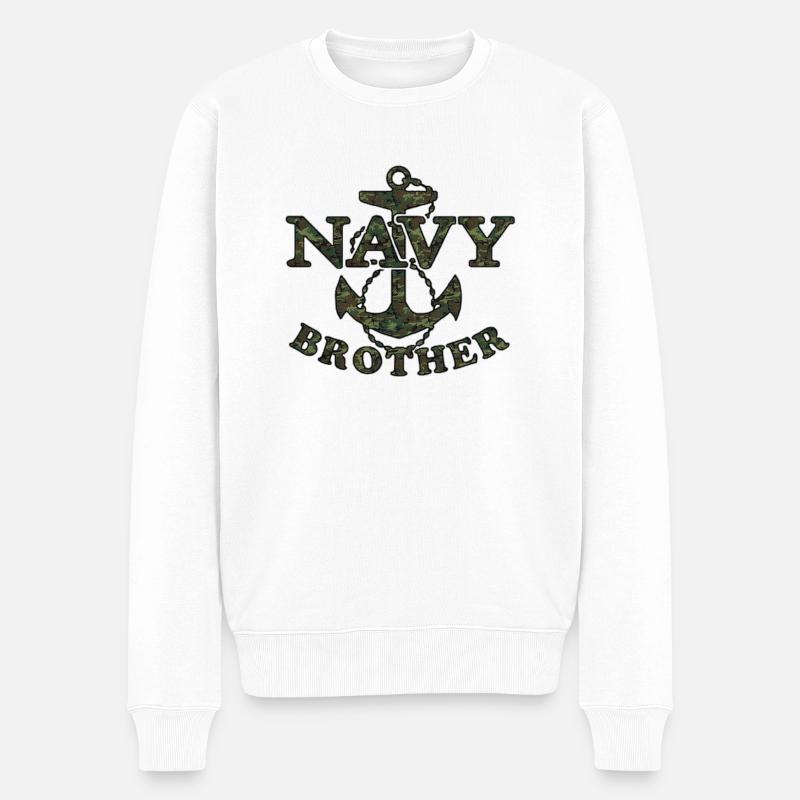 Marine - Pull Premium bio Homme - blanc