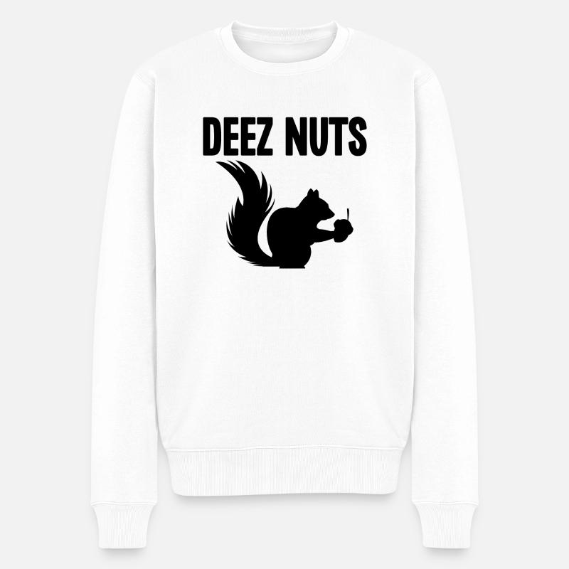 Deez Nuts Eichhörnchen - Männer Premium Bio Pullover - Weiß