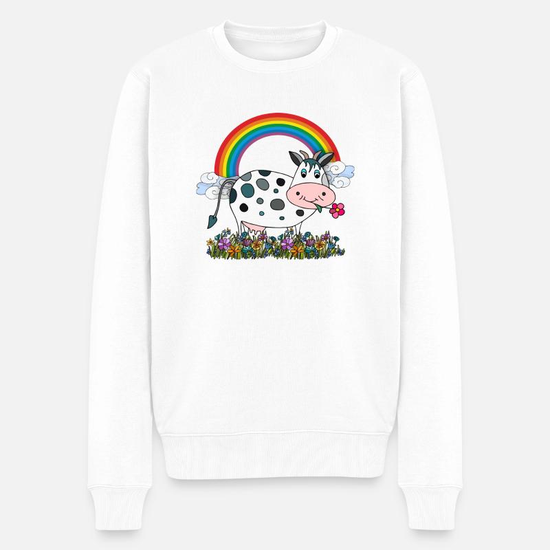 Vache - Pull Premium bio Homme - blanc