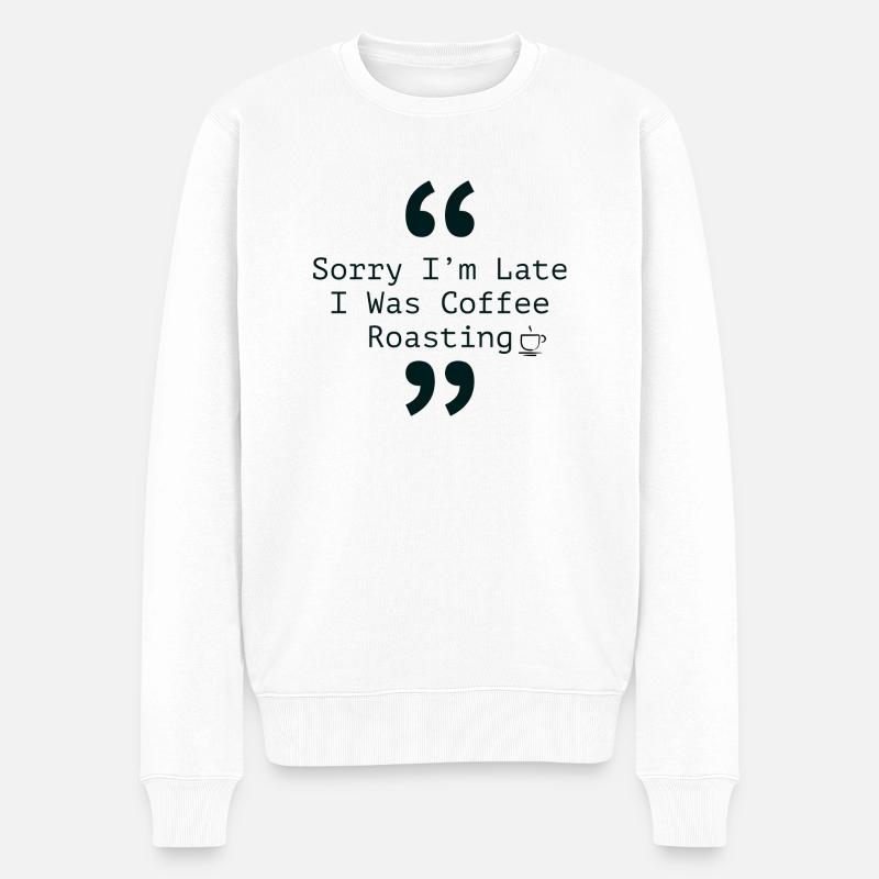 Réveillez-vous et sentez le café - Pull Premium bio Homme - blanc