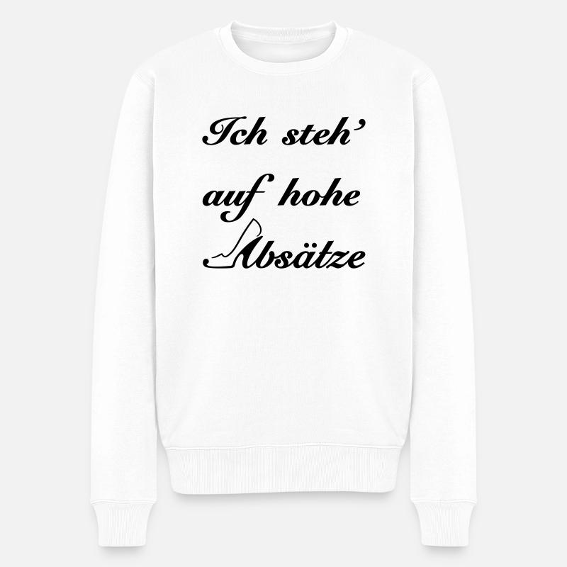 hohe Absätze 3 - Männer Premium Bio Pullover - Weiß