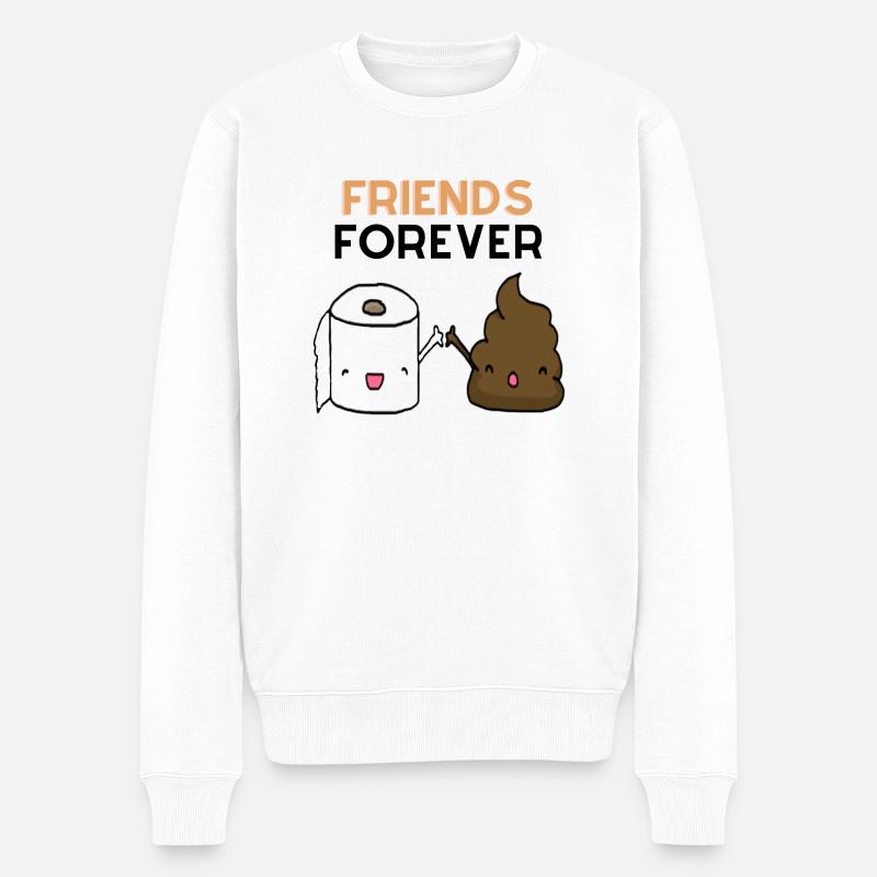 Friends Forever2 0 - Männer Premium Bio Pullover - Weiß