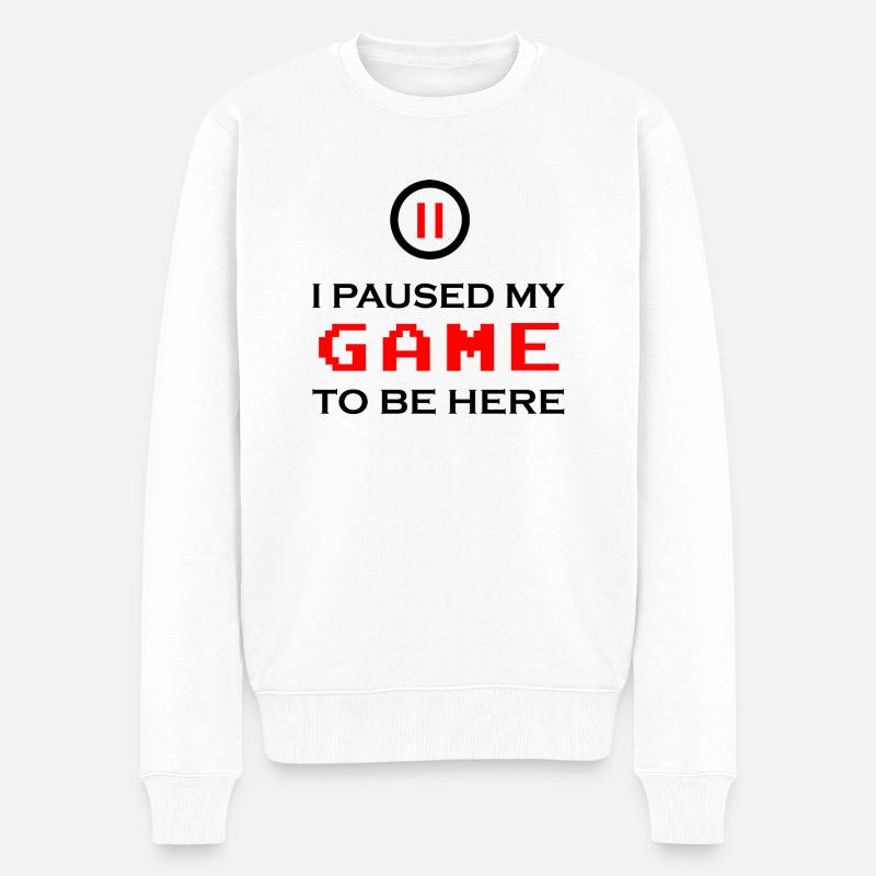 Game Gaming PC - Männer Premium Bio Pullover - Weiß