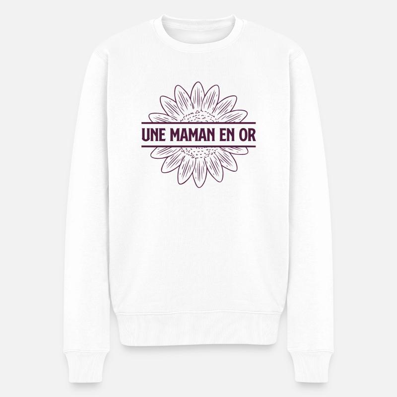 Maman en or - Pull Premium bio Homme - blanc