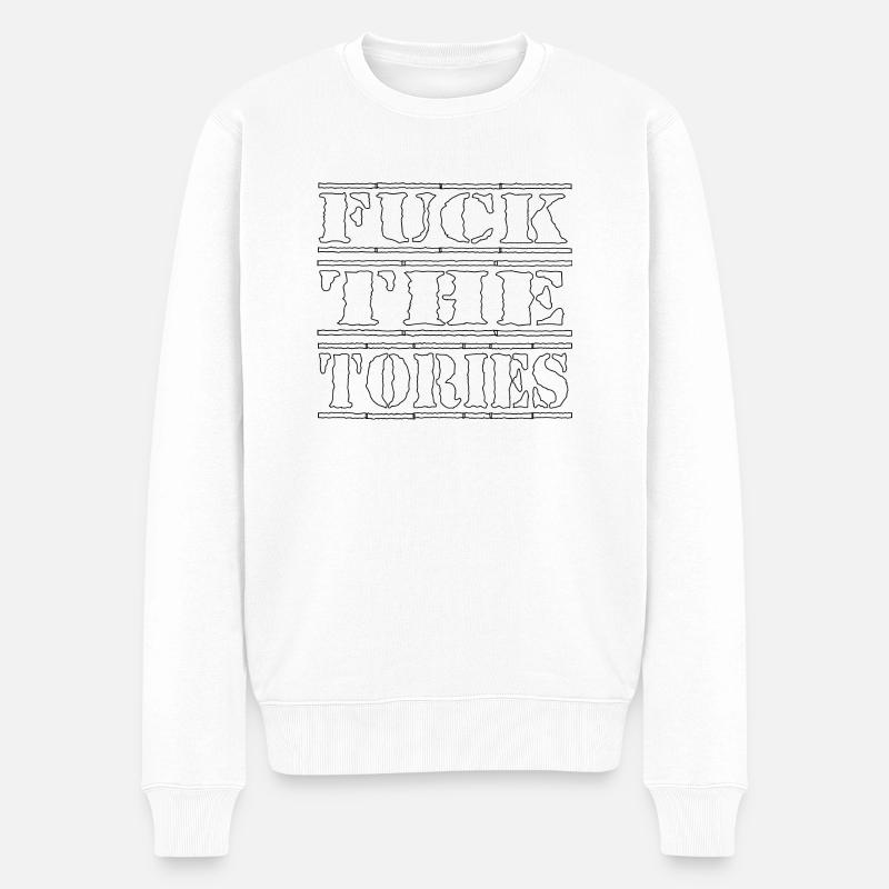 FICK DIE TORIES - Männer Premium Bio Pullover - Weiß