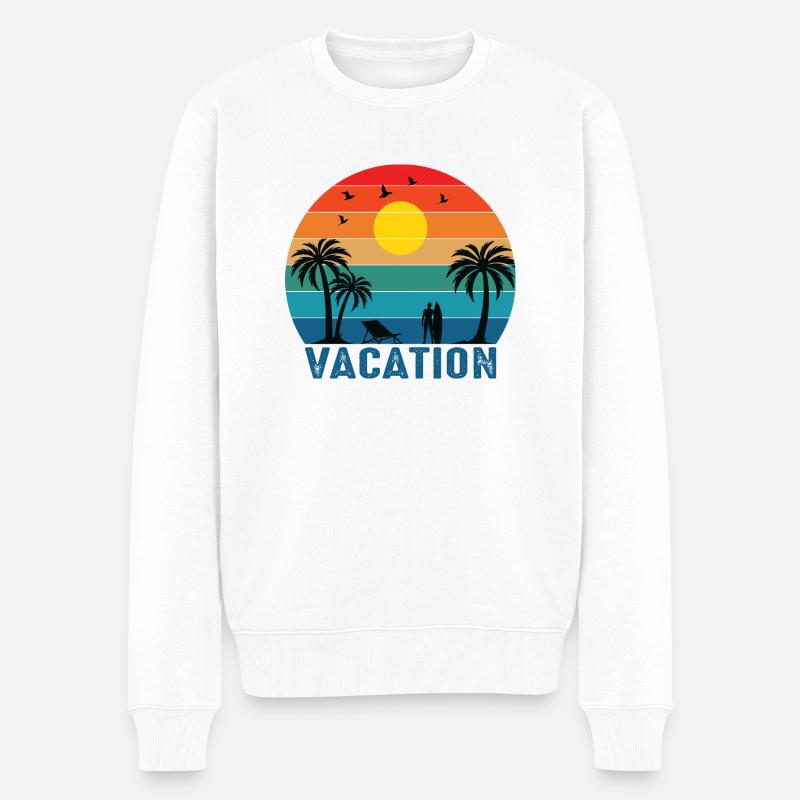 Temps de vacances - Pull Premium bio Homme - blanc