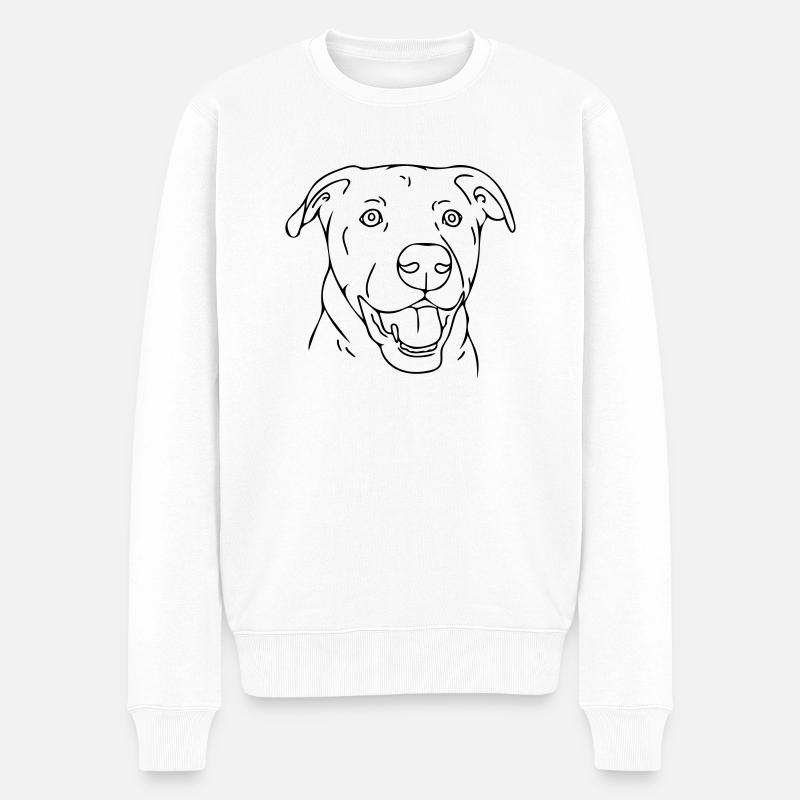 chien - Pull Premium bio Homme - blanc