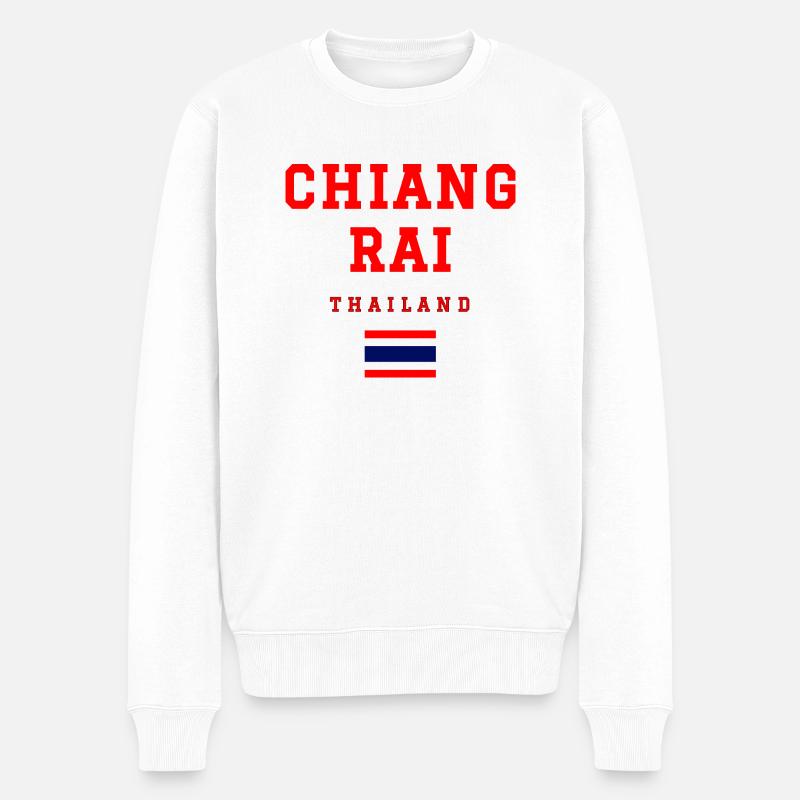 Chiang Rai Thailand - Männer Premium Bio Pullover - Weiß