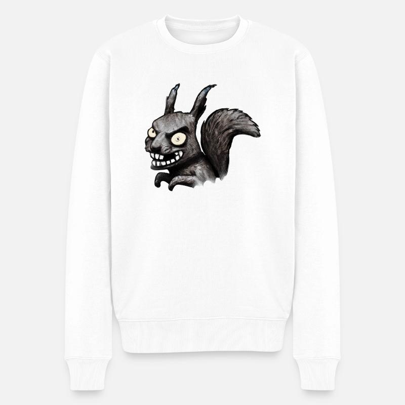 Écureuil maléfique - Pull Premium bio Homme - blanc